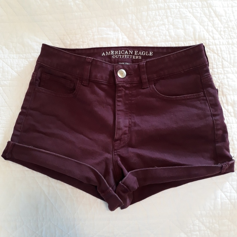 American Eagle Hi Rise Shortie Shorts
